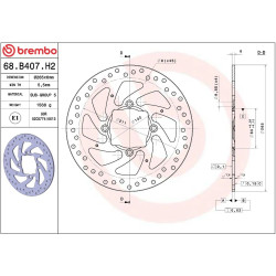 Disque de frein BREMBO Serie Oro rond fixe