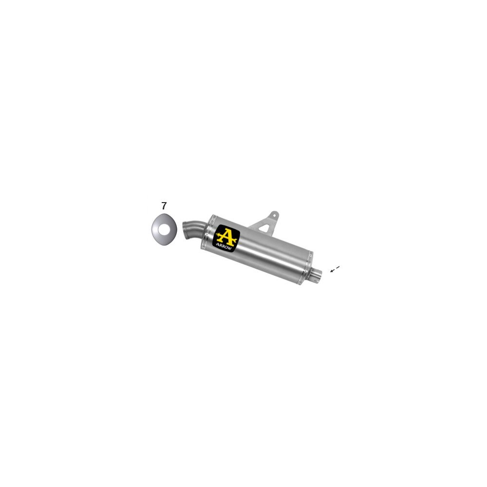 Echappement Arrow Maxi Race-Tech aluminium, Honda CRF 1000 L Africa Twin 2016-19