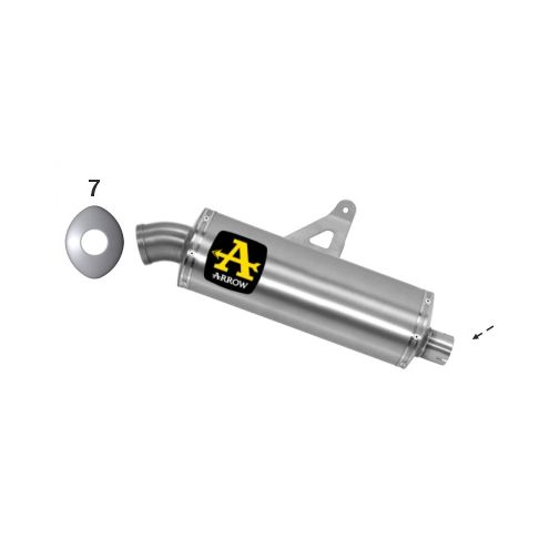 Echappement Arrow Maxi Race-Tech aluminium, Honda CRF 1000 L Africa Twin 2016-19