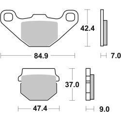 Plaquettes de frein arrière Brembo 07KA07 SD métal fritté