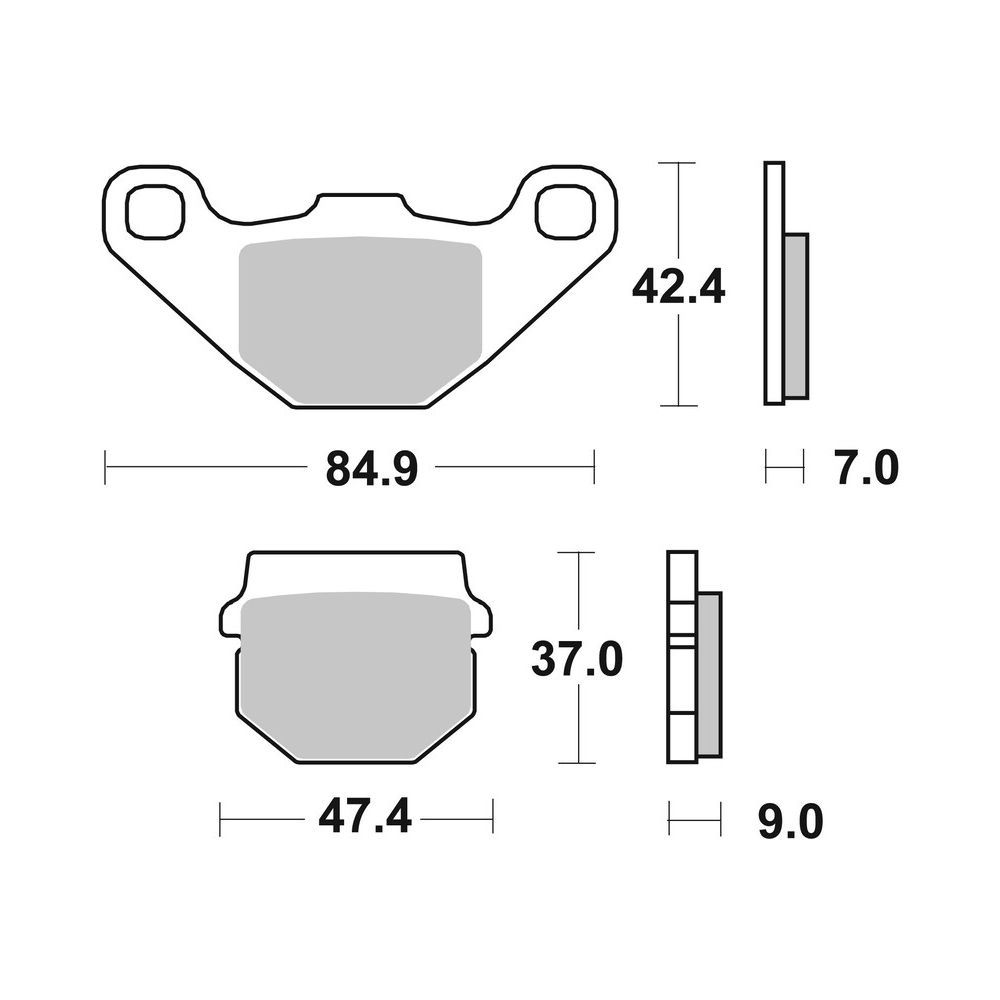 Plaquettes de frein arrière Brembo 07KA07 SD métal fritté