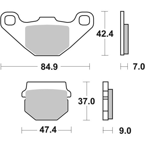 Plaquettes de frein arrière Brembo 07KA07 SD métal fritté