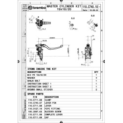 Maître-cylindre BREMBO UPGRADE 19RCS Corsa Corta Radial