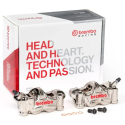 Pack 2 Etrier de frein avant radiaux Brembo GP4RX nickelé - 100mm