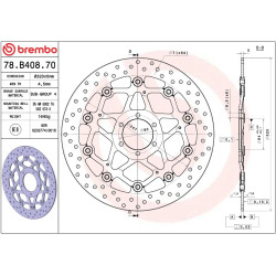 Disque de frein BREMBO Serie Oro Aprilia / KTM / Ducati