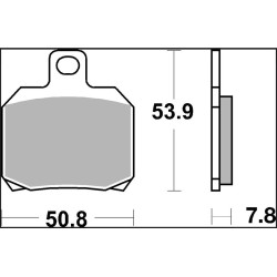 Plaquettes de frein BREMBO Scooter métal fritté - 07004XS