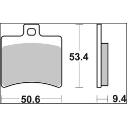 Plaquettes de frein arrière BREMBO métal fritté - 07020XS