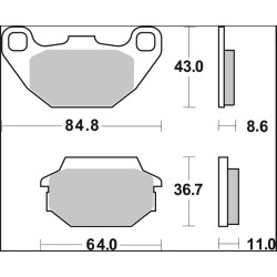 Plaquettes de frein BREMBO Scooter métal fritté - 07022XS