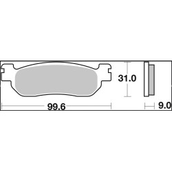 Plaquettes de frein BREMBO Scooter métal fritté - 07043XS