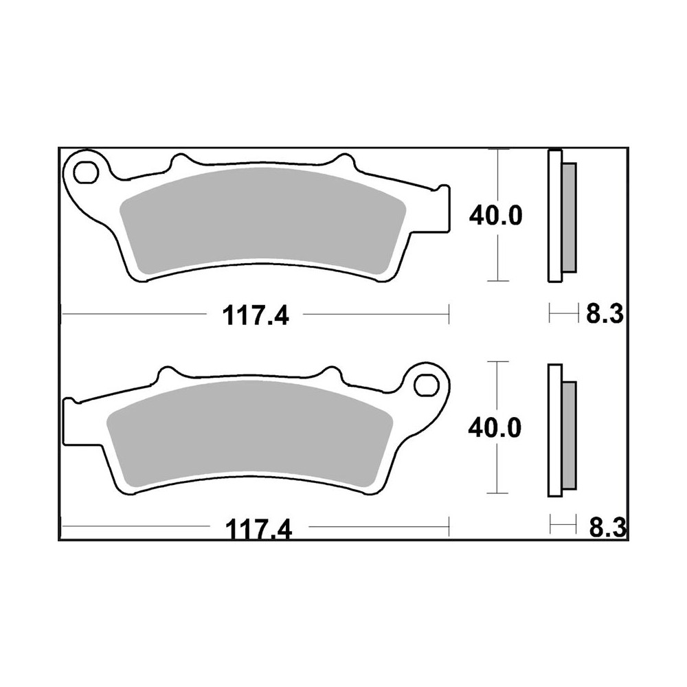 Plaquettes de frein BREMBO Scooter métal fritté - 07045XS