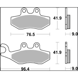 Plaquettes de frein BREMBO Scooter métal fritté - 07056XS