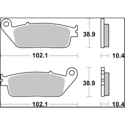 Plaquettes de frein BREMBO Scooter métal fritté - 07096XS