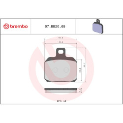 Plaquettes de frein BREMBO Vintage métal fritté - 07BB2065