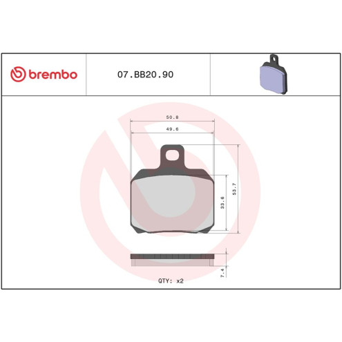 Plaquettes de frein Brembo