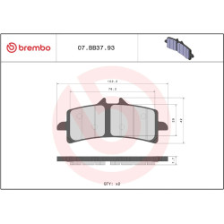 Plaquettes de frein Brembo type C, Genuine