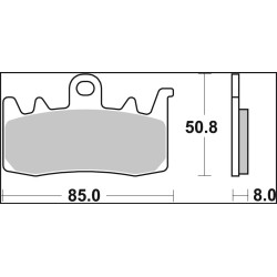 Plaquettes de frein BREMBO route métal fritté - 07BB38SA
