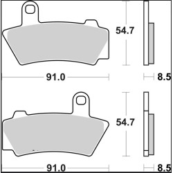 Plaquettes de frein BREMBO métal fritté - 07BB4080