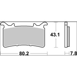 Plaquettes de frein BREMBO route/sport métal fritté - 07GR99SR