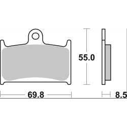 Plaquettes de frein BREMBO route métal fritté - 07SU14SA