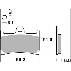 Plaquettes de frein BREMBO route métal fritté - 07YA23LA