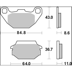 Plaquettes de frein BREMBO Scooter carbone céramique - 07022