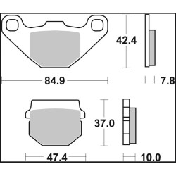 Plaquettes de frein BREMBO Scooter carbone céramique - 07026