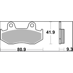 Plaquettes de frein BREMBO Scooter carbone céramique - 07038