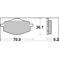 Plaquettes de frein BREMBO Scooter carbone céramique - 07039CC