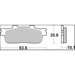 Plaquettes de frein BREMBO Scooter carbone céramique - 07040CC