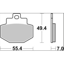 Plaquettes de frein BREMBO Scooter carbone céramique - 07047