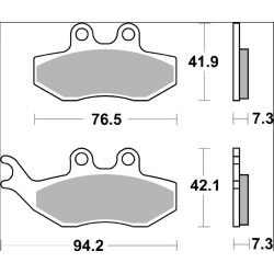 Plaquettes de frein BREMBO Scooter carbone céramique - 07049
