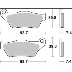 Plaquettes de frein BREMBO Scooter carbone céramique - 07065