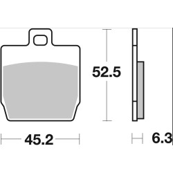 Plaquettes de frein BREMBO Scooter carbone céramique - 07066