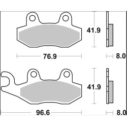 Plaquettes de frein BREMBO Scooter carbone céramique - 07076CC