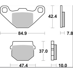 Plaquettes de frein BREMBO route carbone céramique - 07HO1118
