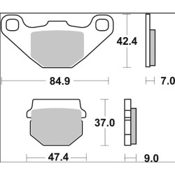 Plaquettes de frein BREMBO route carbone céramique - 07KA0717