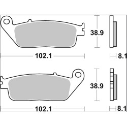 Plaquettes de frein avant BREMBO route carbone céramique - 07HO3005