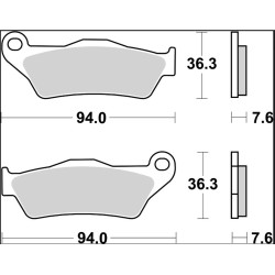 Plaquettes de frein BREMBO Scooter carbone céramique - 07001