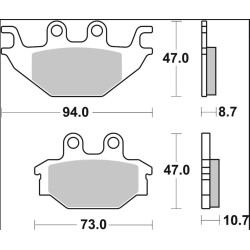 Plaquettes de frein BREMBO route carbone céramique - 07GR5209