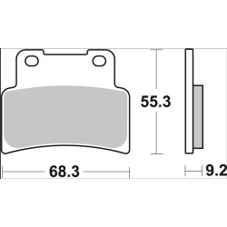 Plaquettes de frein BREMBO route carbone céramique - 07GR7707