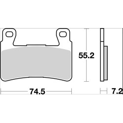 Plaquettes de frein BREMBO route carbone céramique - 07HO4507