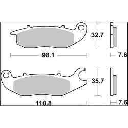 Plaquettes de frein BREMBO route carbone céramique - 07HO5606