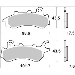 Plaquettes de frein BREMBO route carbone-céramique - 07HO64CC