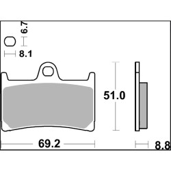 Plaquettes de frein BREMBO route carbone céramique - 07YA2307