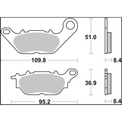 Plaquettes de frein BREMBO route carbone céramique - 07YA28CC
