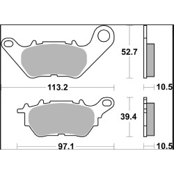 Plaquettes de frein BREMBO route carbone céramique - 07YA53CC