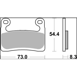 Plaquettes de frein BREMBO racing carbone-céramique - 07GR90RC