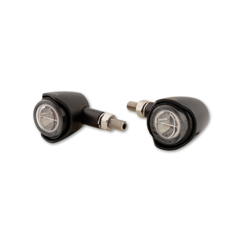 Clignotants LED HIGHSIDER pro - Akron-X - noir/fumé - homologué E - la paire