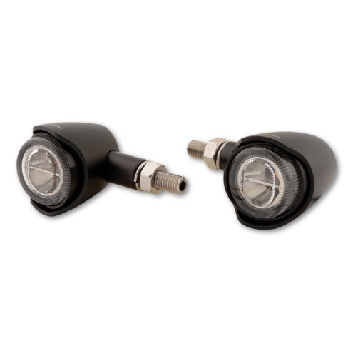Clignotants LED HIGHSIDER pro - Akron-X - noir/fumé - homologué E - la paire