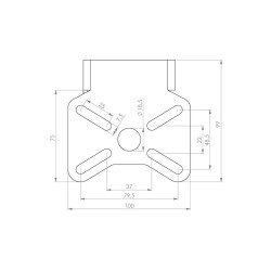 Support de plaque universel HIGHSIDER pro Akron-RS